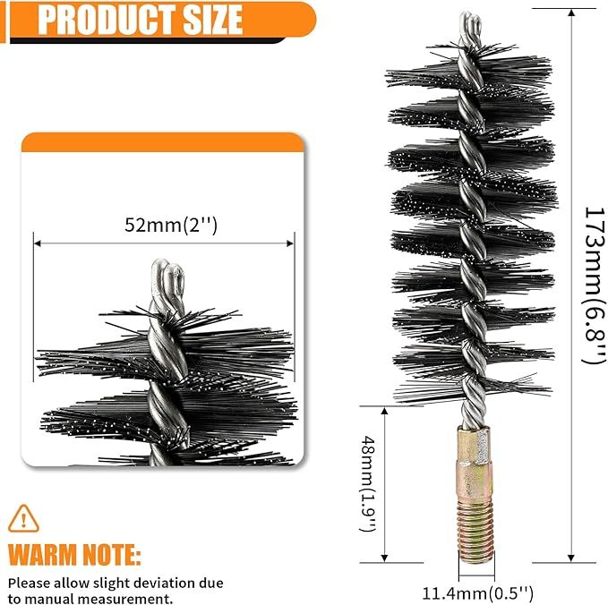 Cylinder steel wire tube pipe cleaning brush