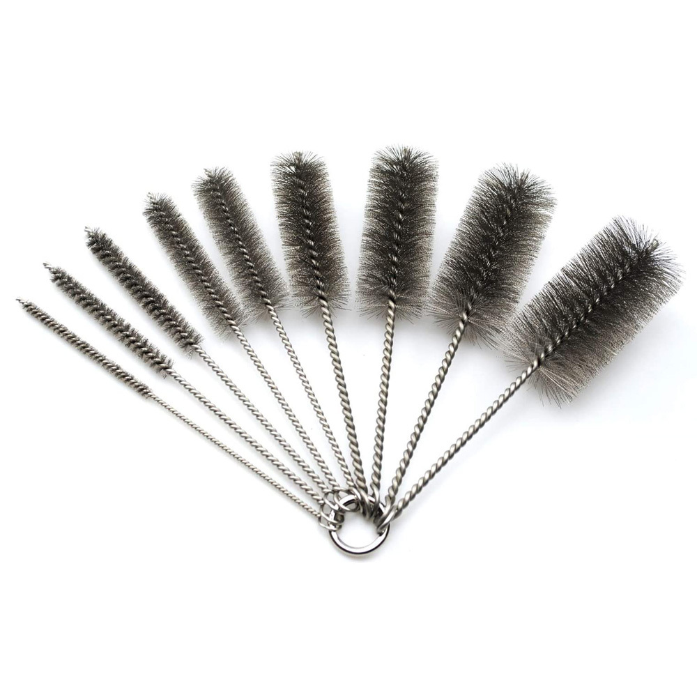 Steel wire brush for auto engine cleaning