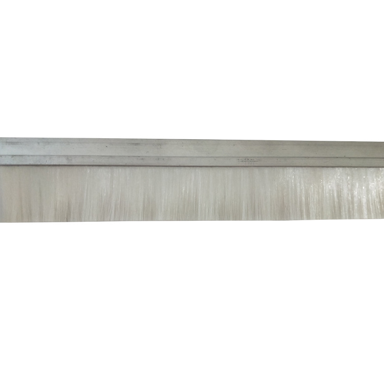 aluminum brush door sweep white