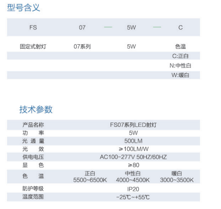 FS07系列  5W