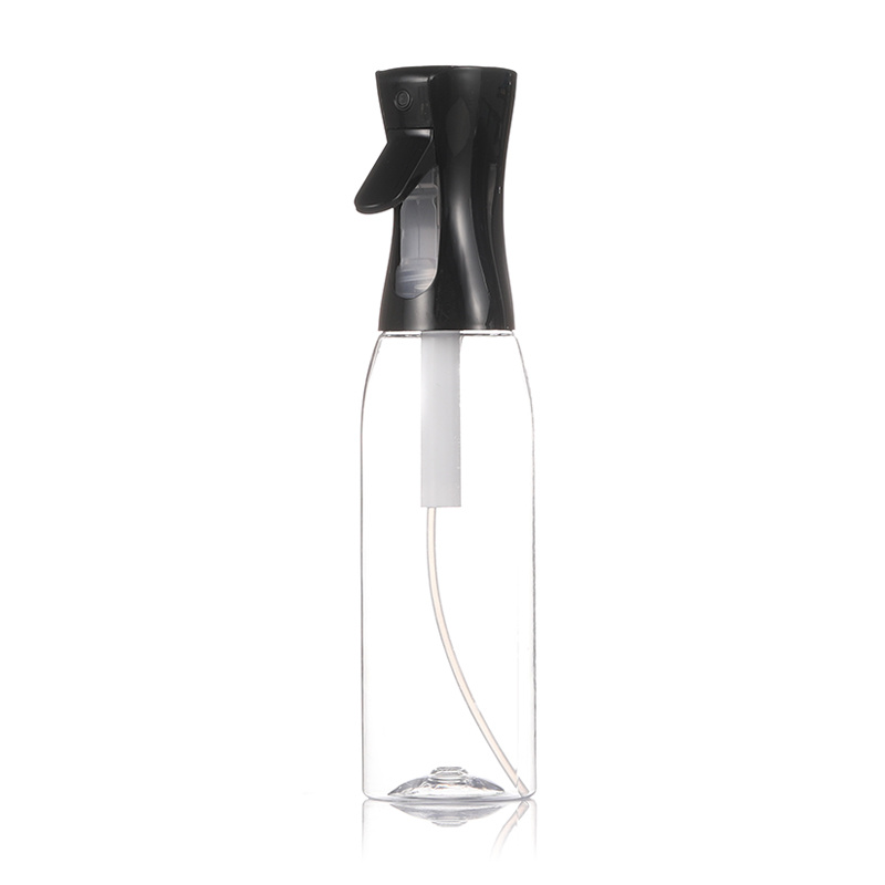 Black transparent spray bottle
