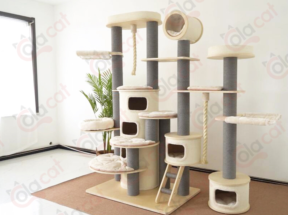 Solid wood villa series cat scratching furniture on sales