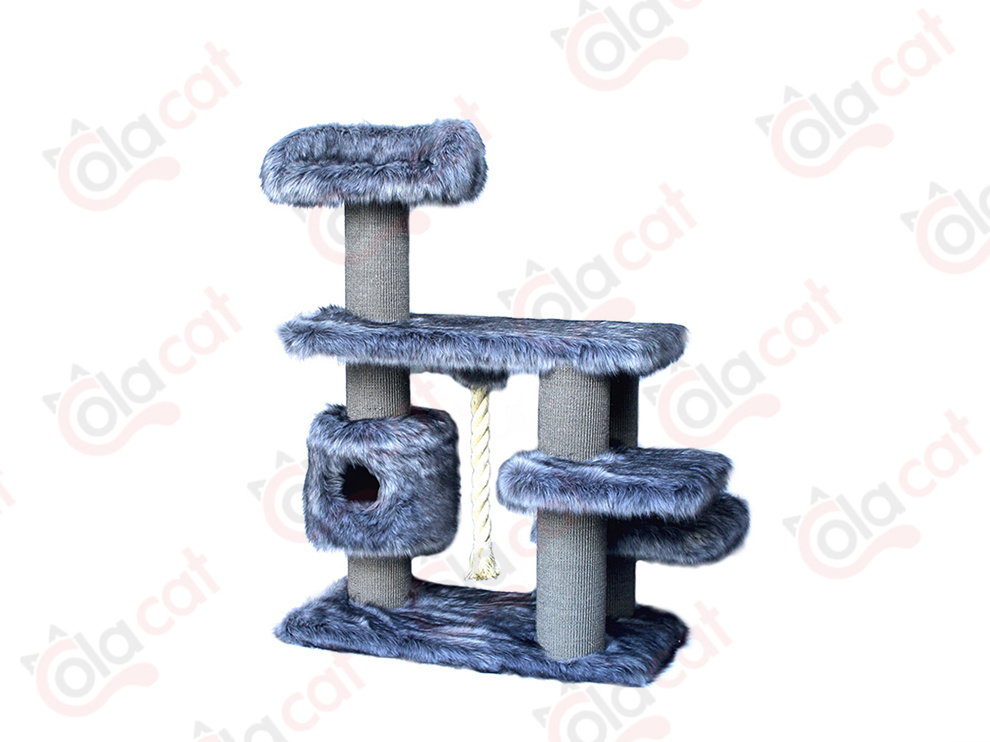 Luxury Longhair Plush  Cat Scratching Tree MK160364-1