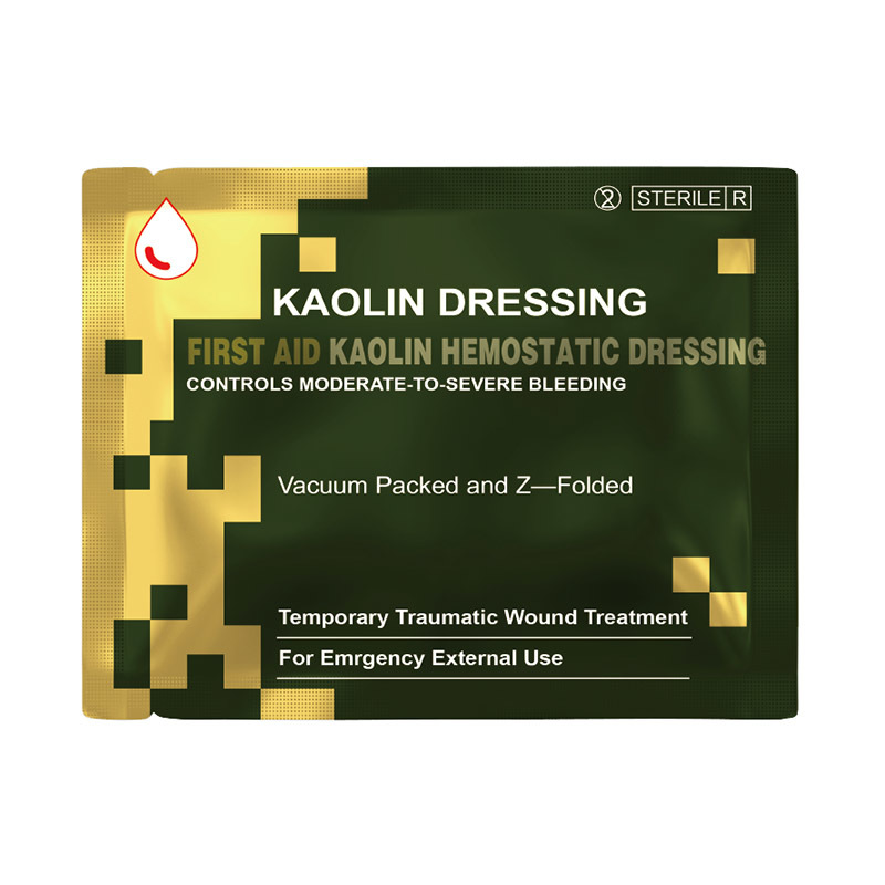 First aid kaolin hemostatic dressing