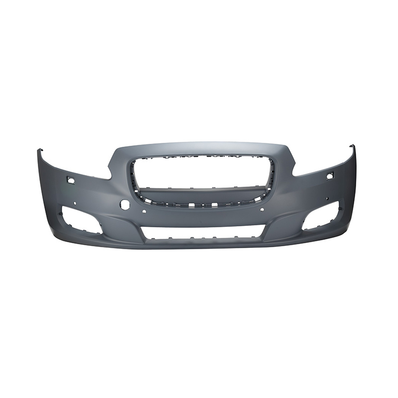 Front bumper with park sensors holes, primed