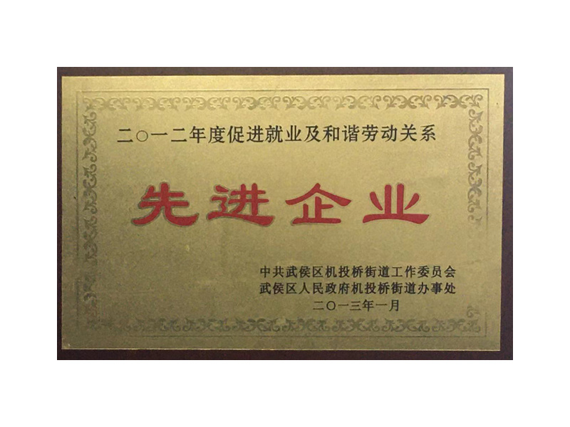 2012年度促進(jìn)就業(yè)及和諧勞動(dòng)關(guān)系先進(jìn)企業(yè) 2012年度促進(jìn)就業(yè)及和諧勞動(dòng)關(guān)系先進(jìn)企業(yè)