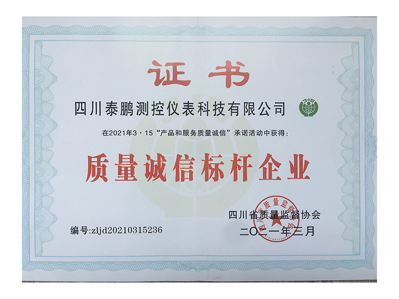 質(zhì)量誠信標(biāo)桿企業(yè)