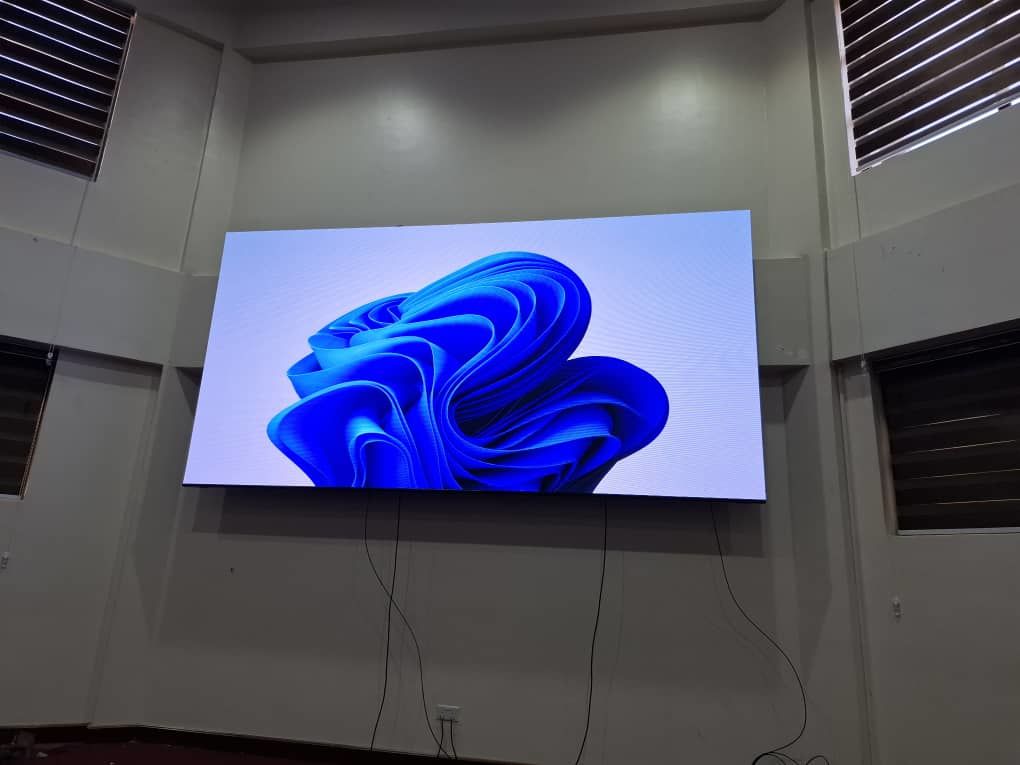 Brighten indoor screen in Uganda University