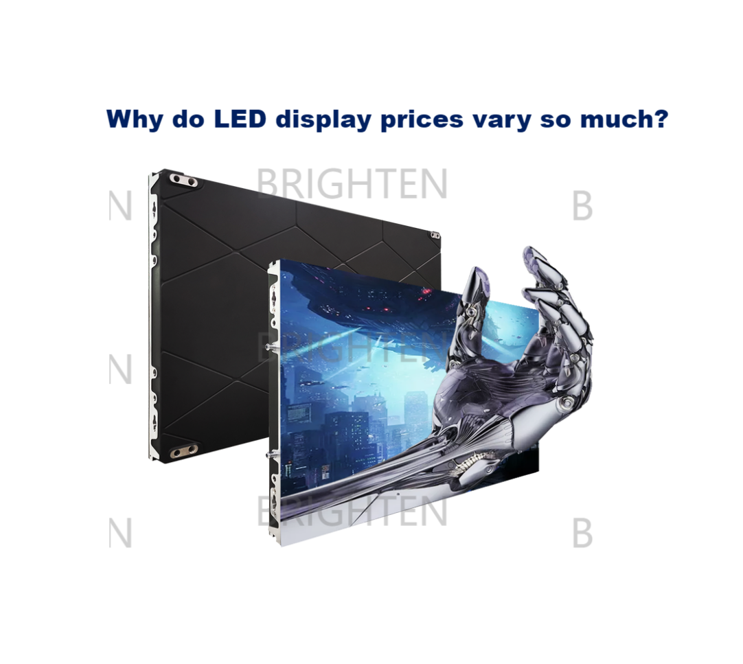 What affects the price of an LED display?