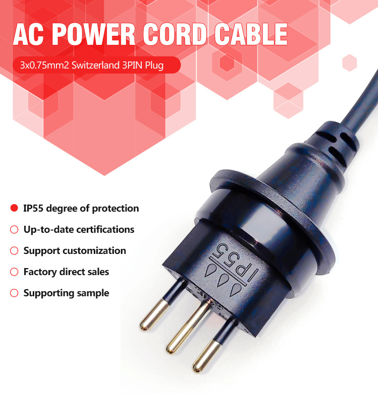 Switzerland 3PIN Plug