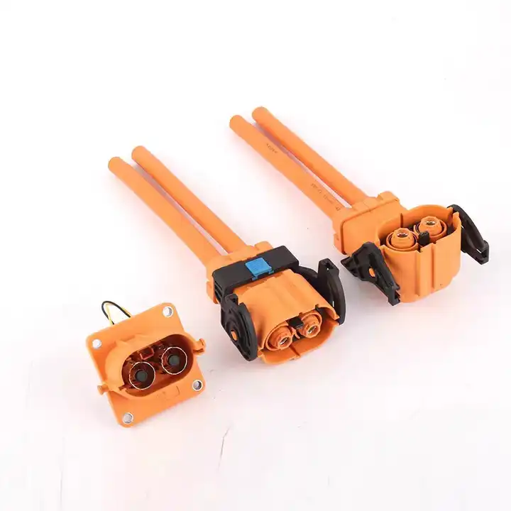 Customized Wiring Harness for Electric New Energy Vehicles with 8mm Two-Core High Voltage Female Connector Zhonghang Optoelectro