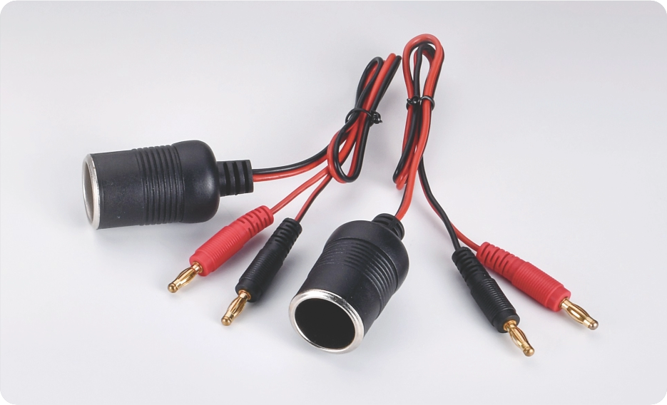 cigarette lighter female socket to  5.5 banana plug cable