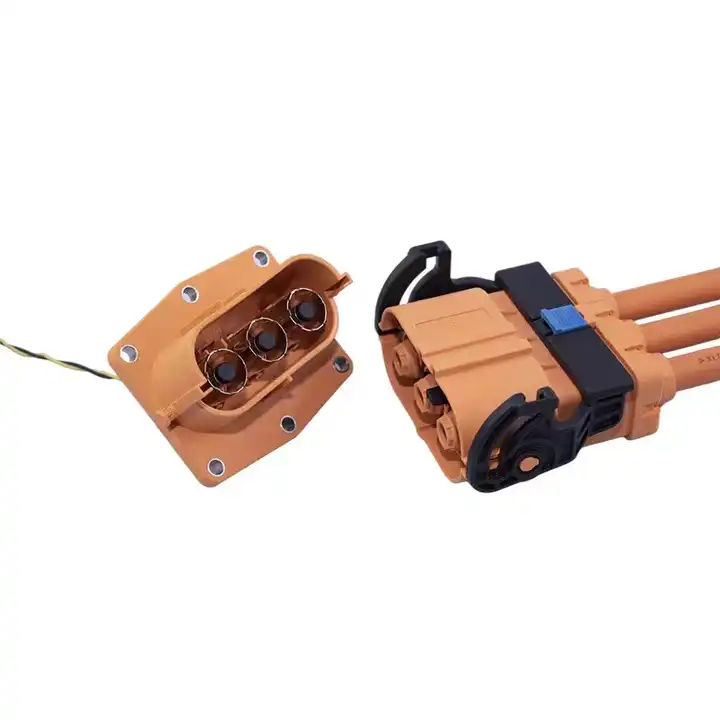 Customized Wiring Harness for Electric New Energy Vehicles with 8mm Two-Core High Voltage Female Connector Zhonghang Optoelectro