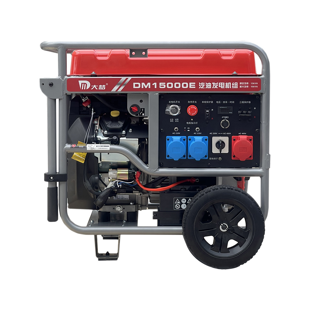 B-type 2-Cylinder 230V/400V Gasoline Portable Generator with Wheel Kit and Electric Start