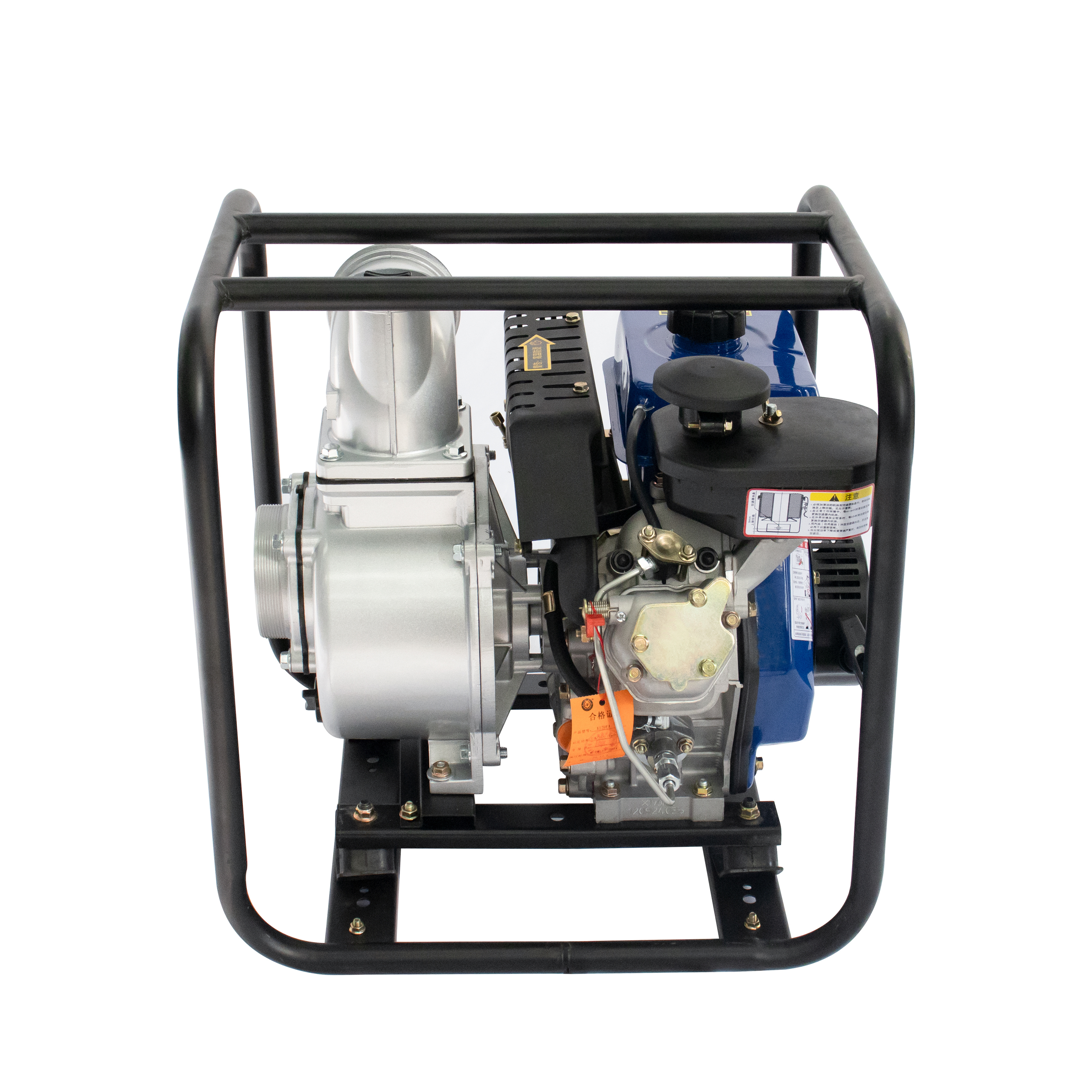 4-Inch Diesel-Powered Semi-Trash Water Transfer Pump with Wheel Kit-CGZ100-40-170F