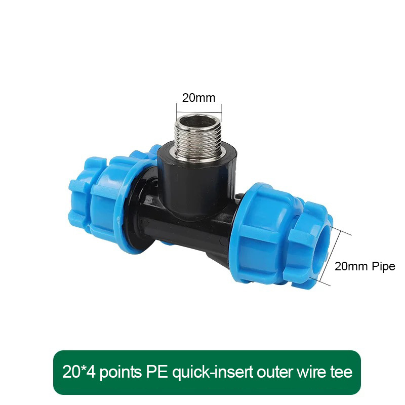 Outside wire quick connect tee