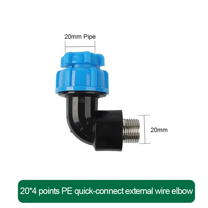 Outside wire quick connect 90 degree bend