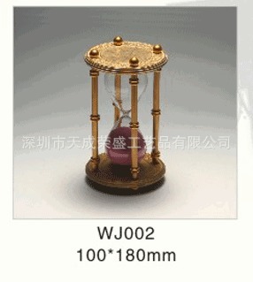 Hot sale recommended beautiful household items electroplated glass hourglass metal texture retro hourglass