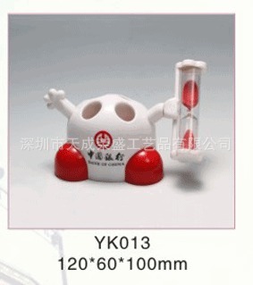 Professional sale Rotating plastic hourglass White frame plastic one-piece hourglass Acrylic inkjet hourglass