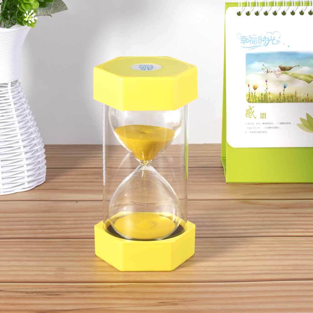 Hexagonal large yellow hourglass timer QCS005