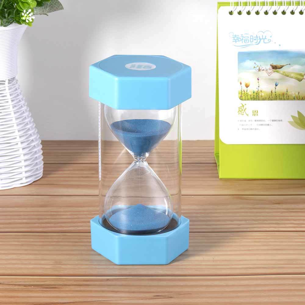 Hexagonal large blue hourglass timer QCS005