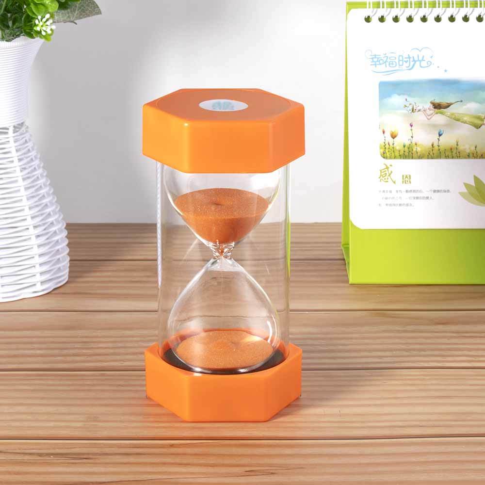 Hexagonal large orange hourglass timer QCS005