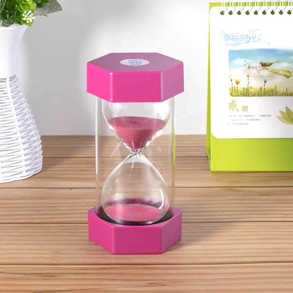 六角大号粉色沙漏计时器 QCS005