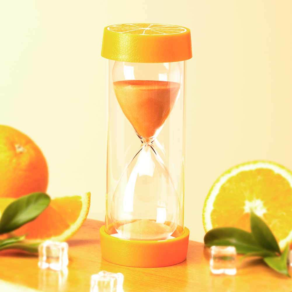 Orange hourglass timer Fruit shape QCS001
