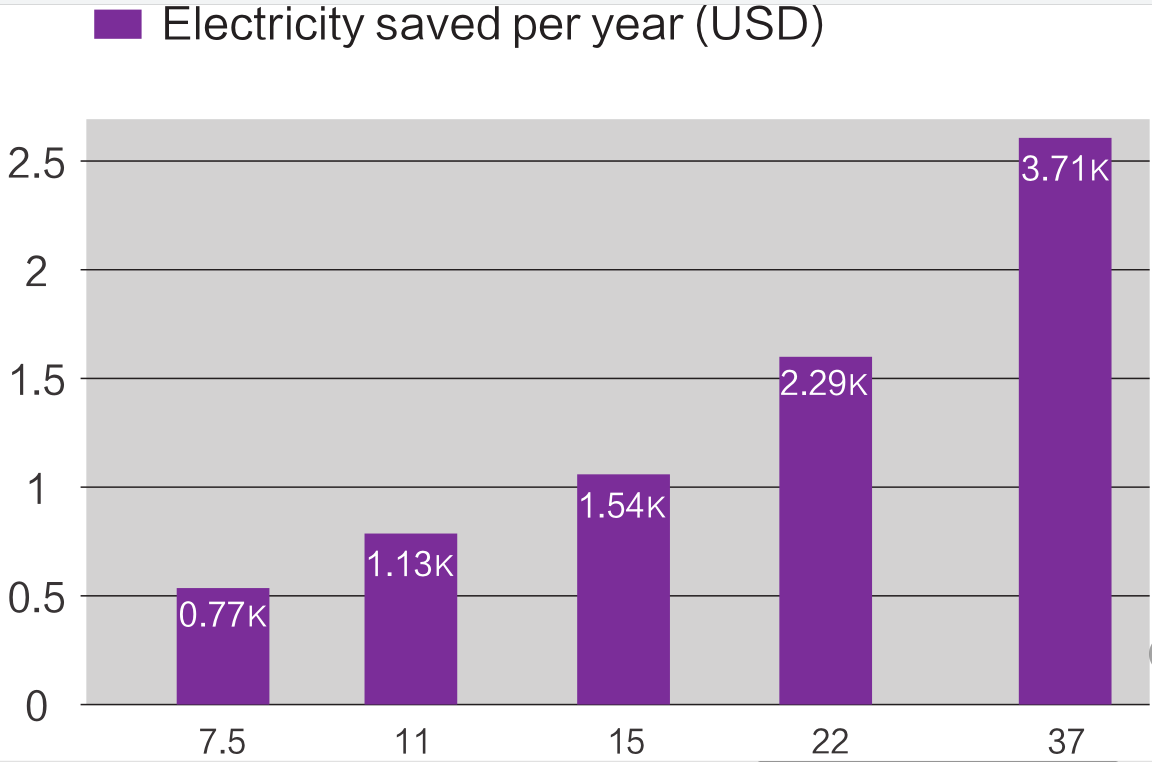 Benefits of using IE4 PM VSD motor