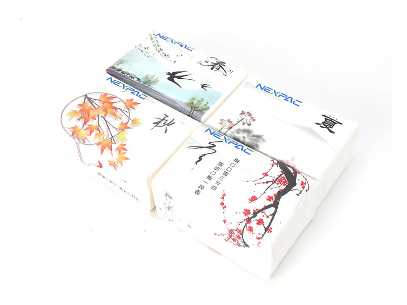 Reduced-Plastic Extraction Tissue packaging