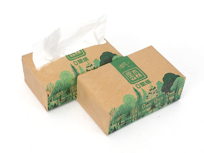 Zero-Plastic Central-Extraction Tissue Packaging Paper