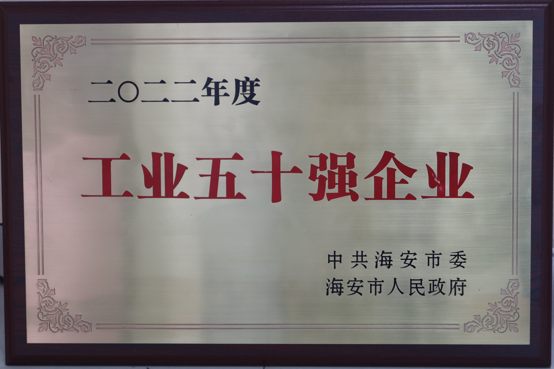 2022海安市工业五十强 2022海安市工业五十强