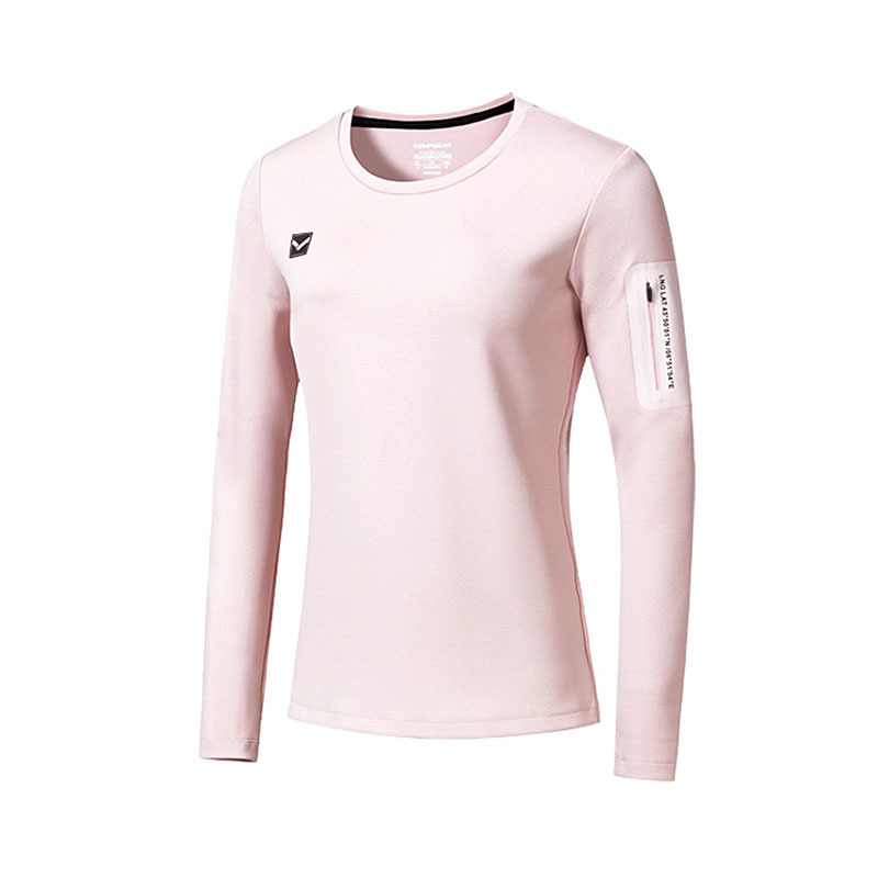 Damen-Langarm-Rundhals-T-Shirt (Paar-Modell)