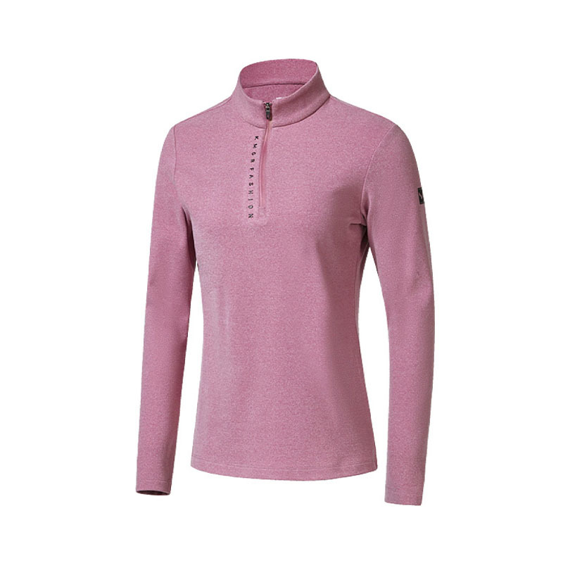 Damen Langarm-T-Shirt mit Stehkragen (Paar-Modell)