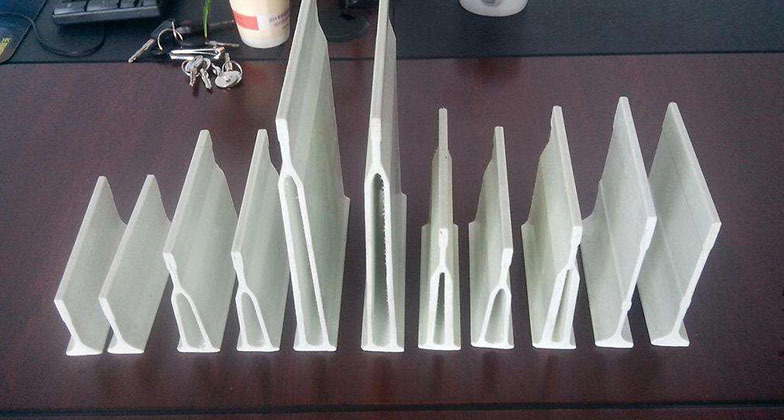 Glass fiber reinforced plastic floor beam