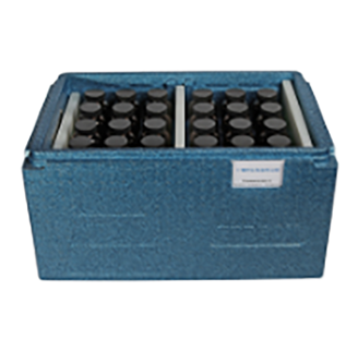 Low temperature transport box for soil samples