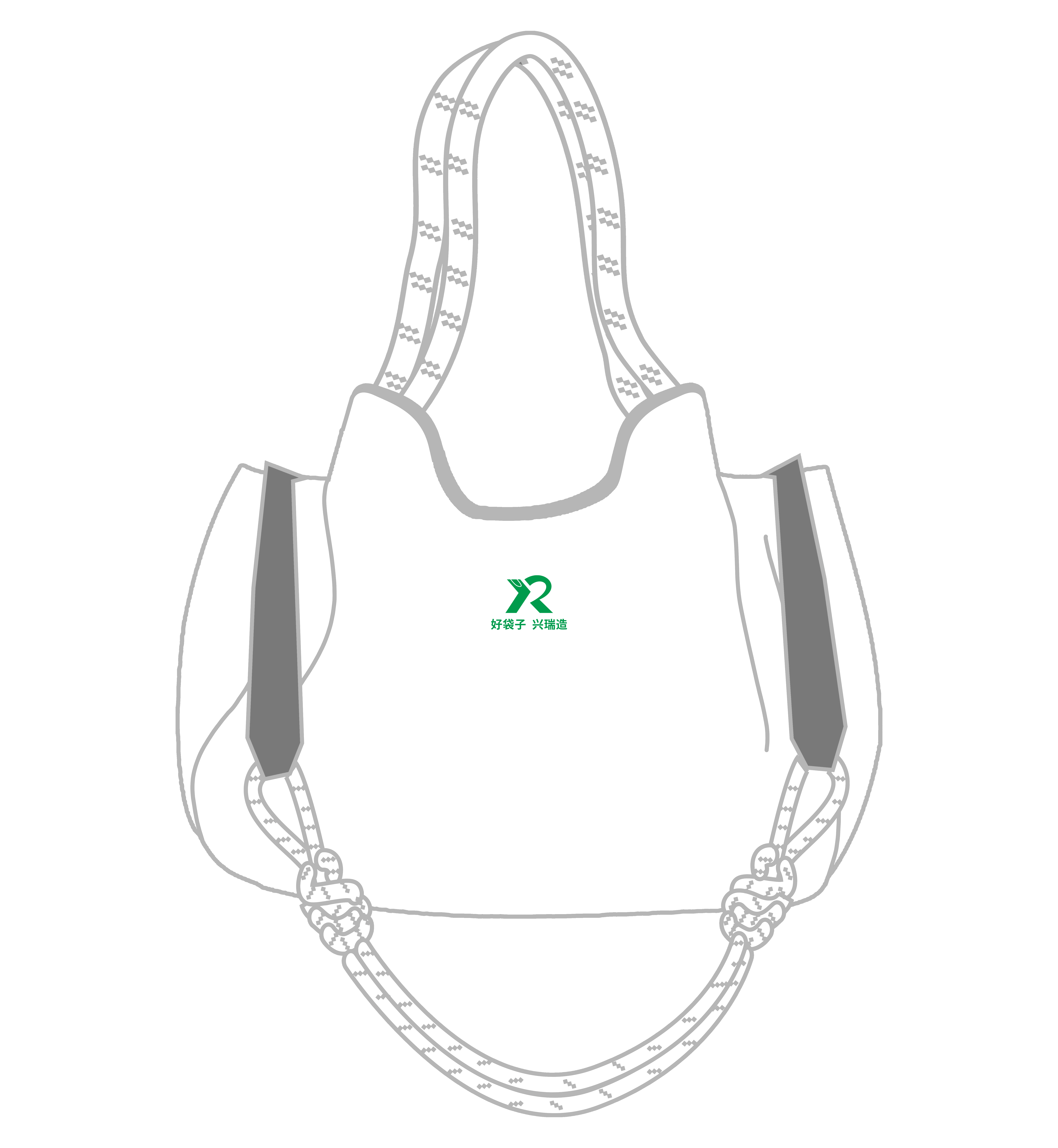 Japanese style crossbody large capacity environmentally friendly shopping bag