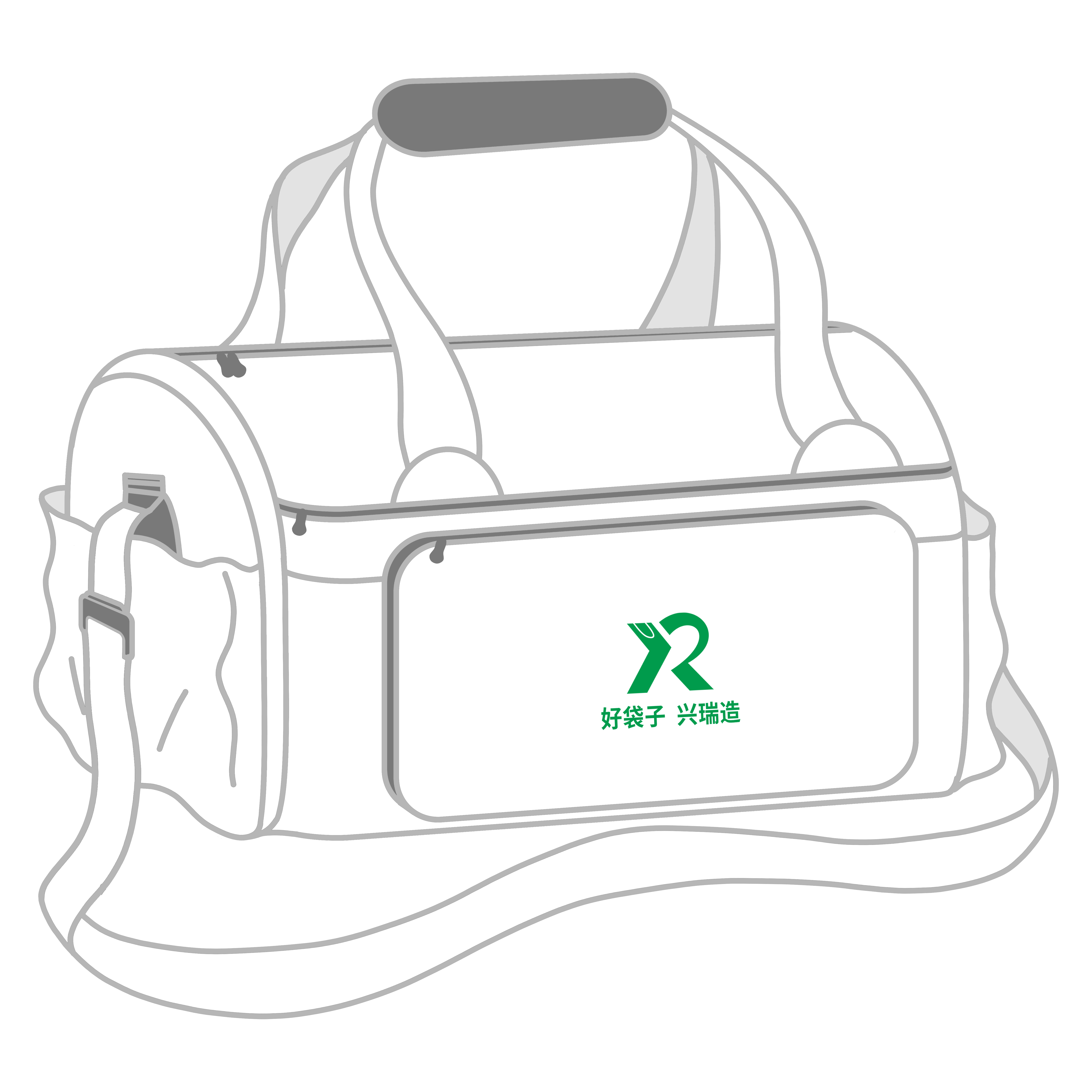 Large capacity hand luggage bag, sports and fitness bag