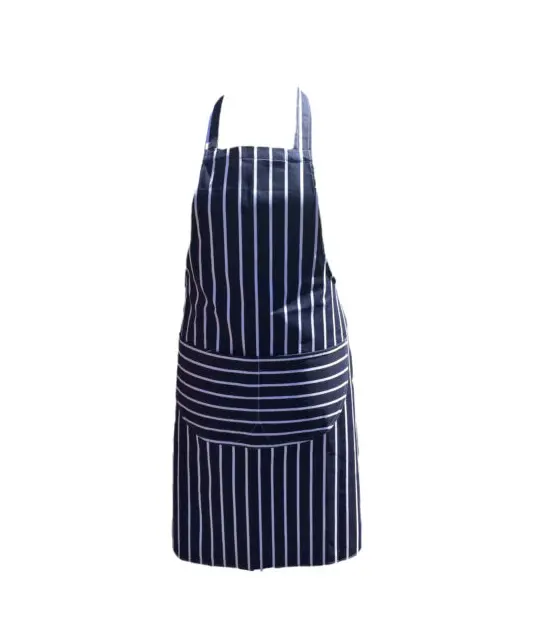 Chefs Apron 100% Cotton Catering with Bib Pockets Cooking BBQ