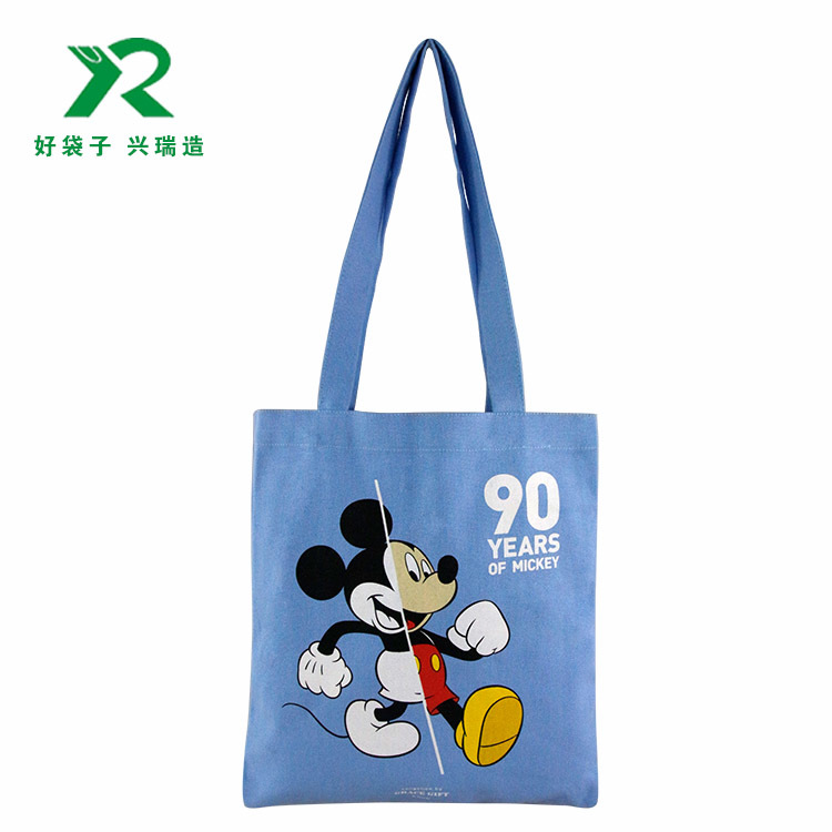 单肩印花牛仔袋定制加印LOGO