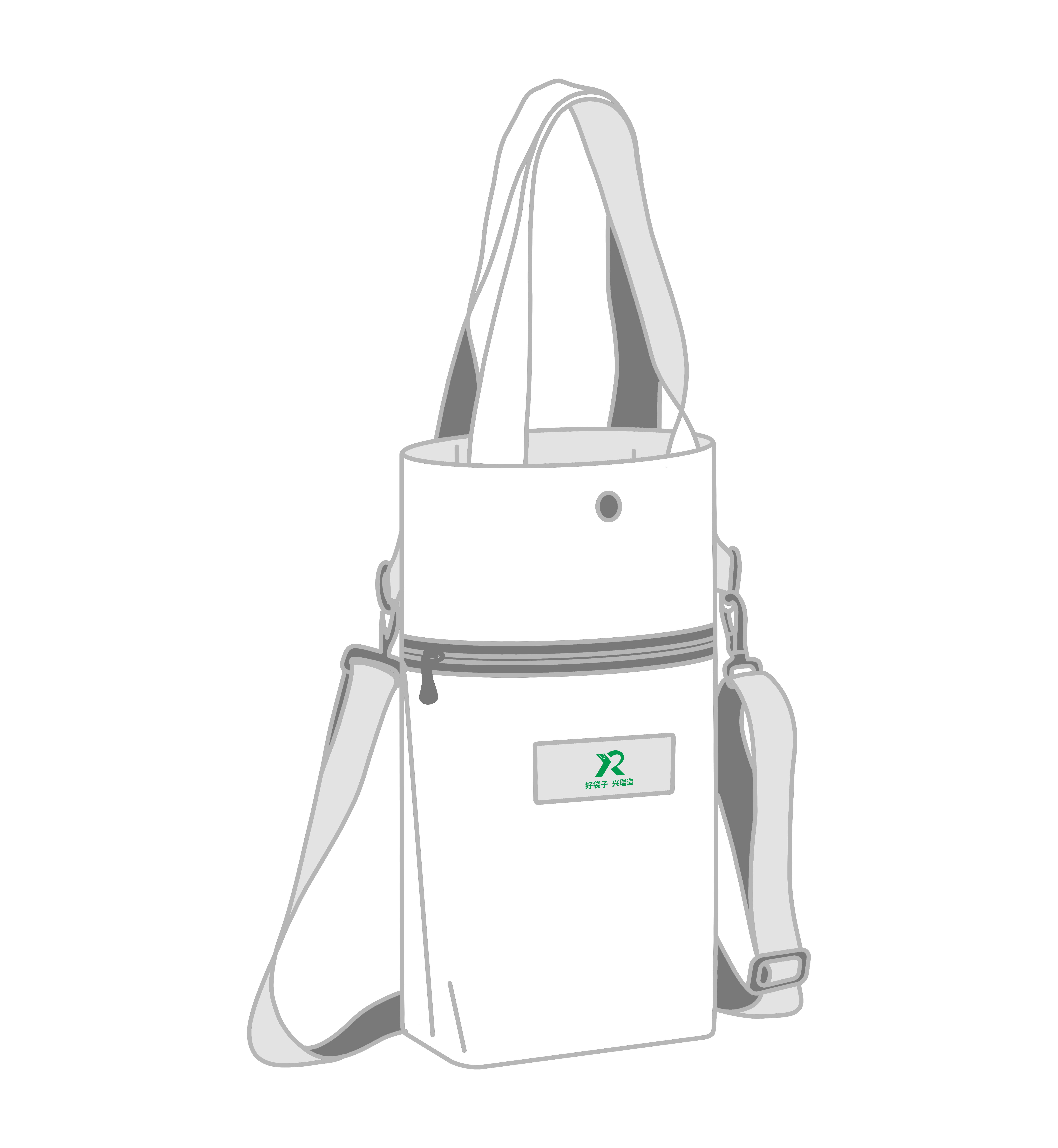 Water cup, umbrella, mobile phone integrated bag, crossbody storage bag