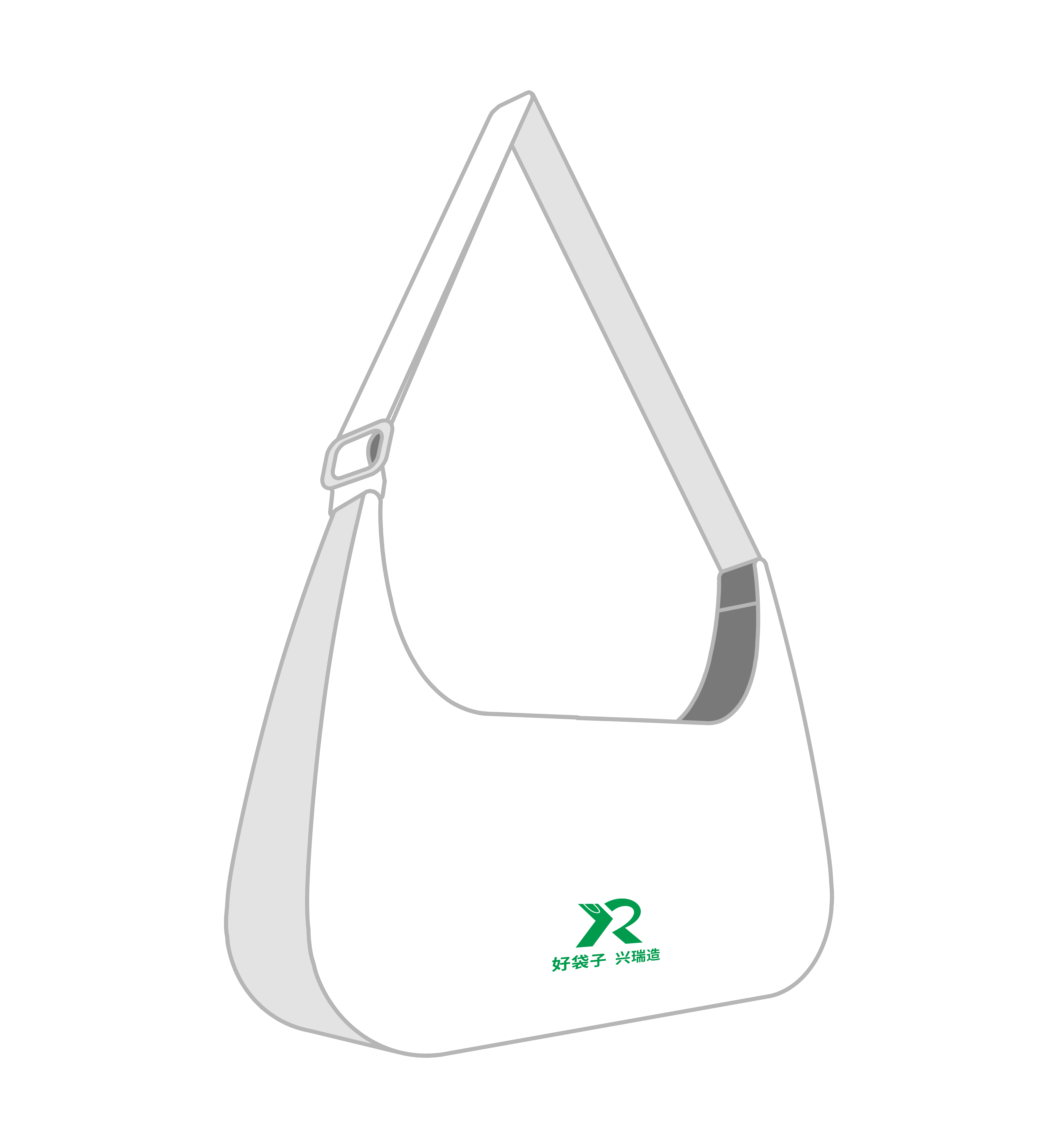 Single shoulder moon crossbody bag