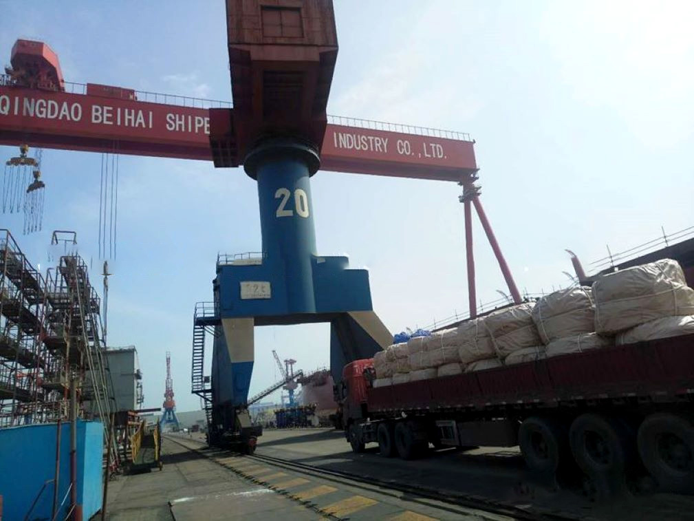 We supply rope to Qingdao beihai shipyard.