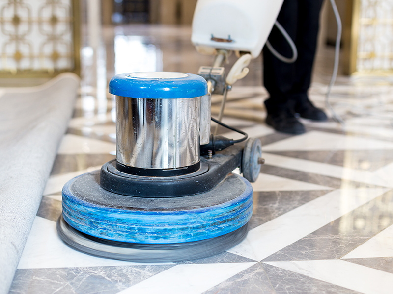 Marble floor cleaning equipment