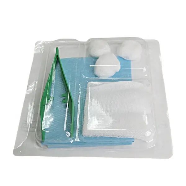Dialyse Set Of 1 Tweezer+5 Gauze Swabs + 1 Drap