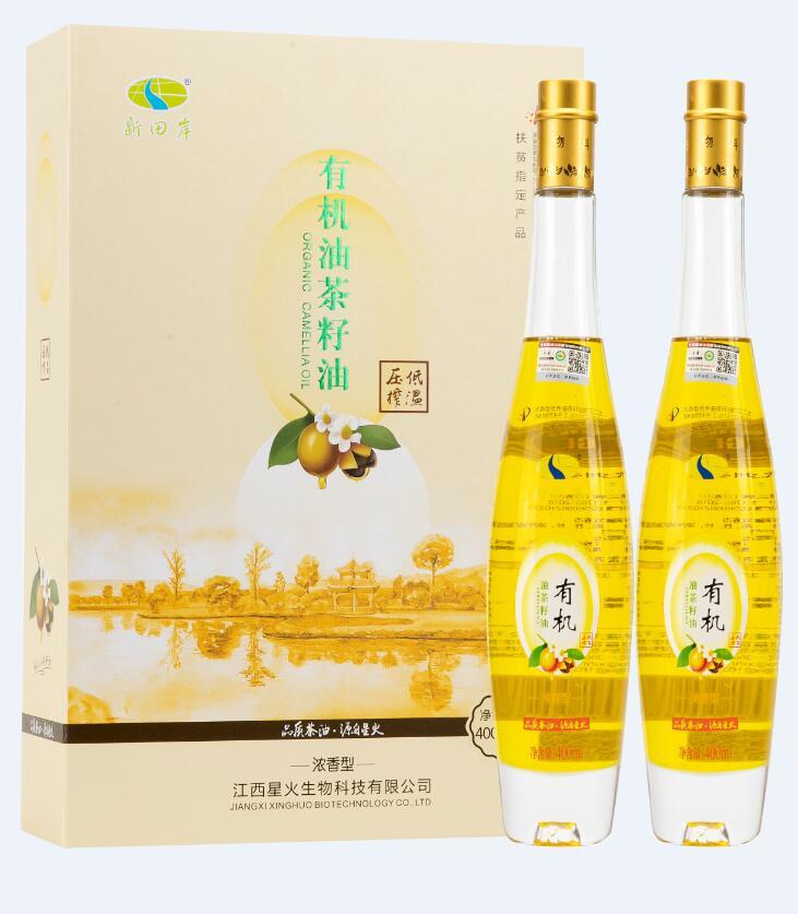 新田岸 油茶籽油（黃色禮盒）400mlx2