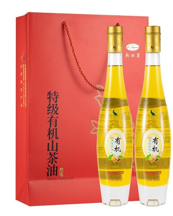 新田岸 油茶籽油（紅色禮盒）400mlx2