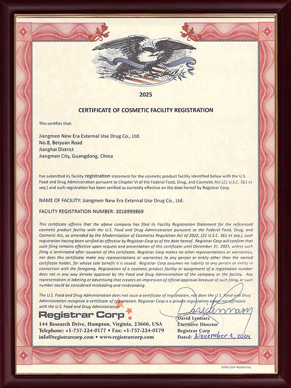 FDA Registered Facility