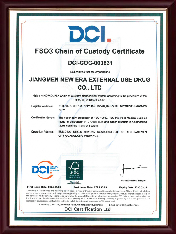 FSC® Chain of Custody Certificate