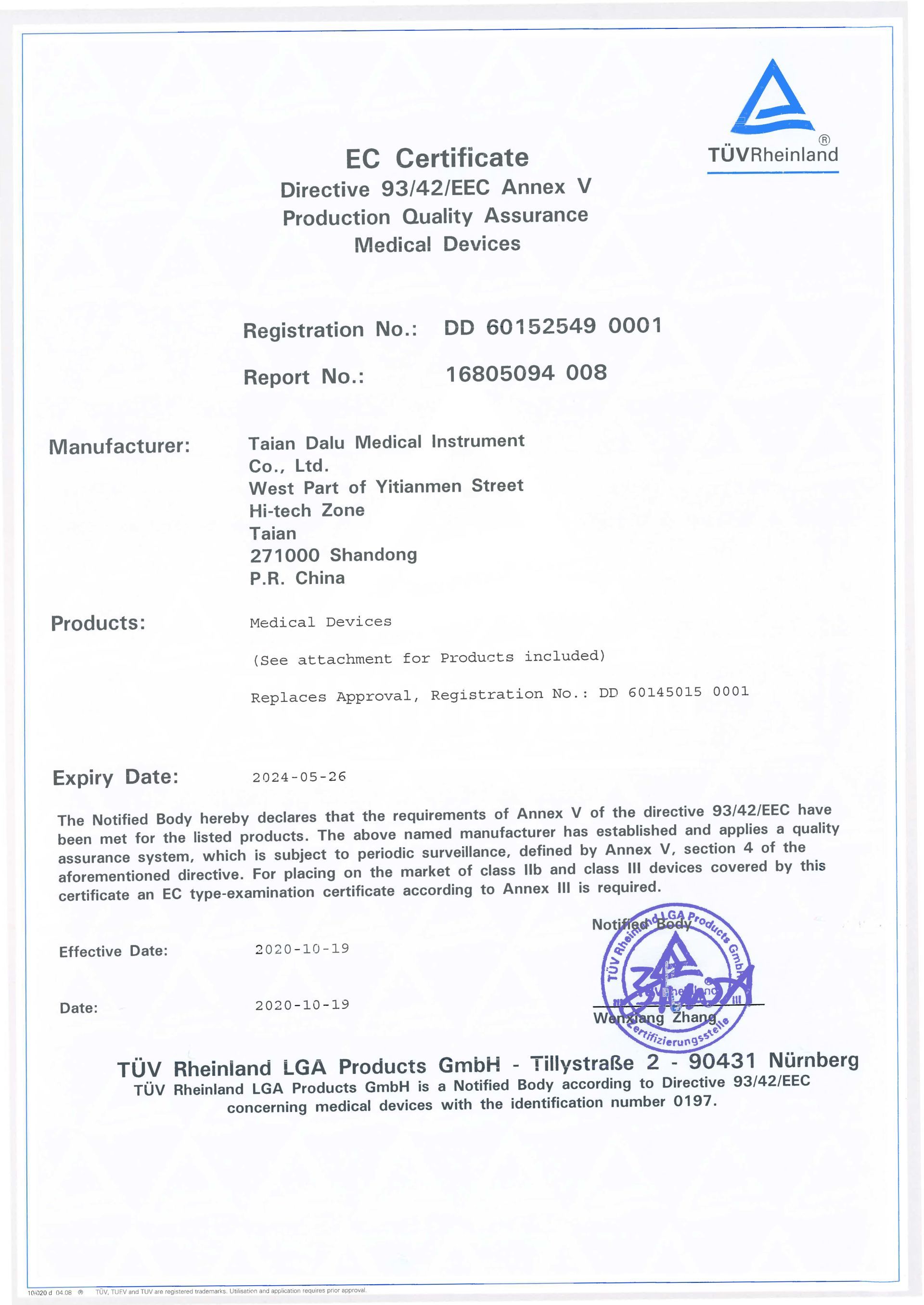 CE-certificate CE-certificate